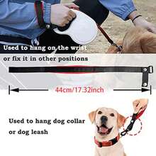 Hands-Free Dog Walking Wrist Strap, Control | Retractable Leash With Adjustable Non-Slip Strap And Locking Clip | Soft Lining, Suitable For Short Walks, Frees Up Hands - Multicolor - View 3
