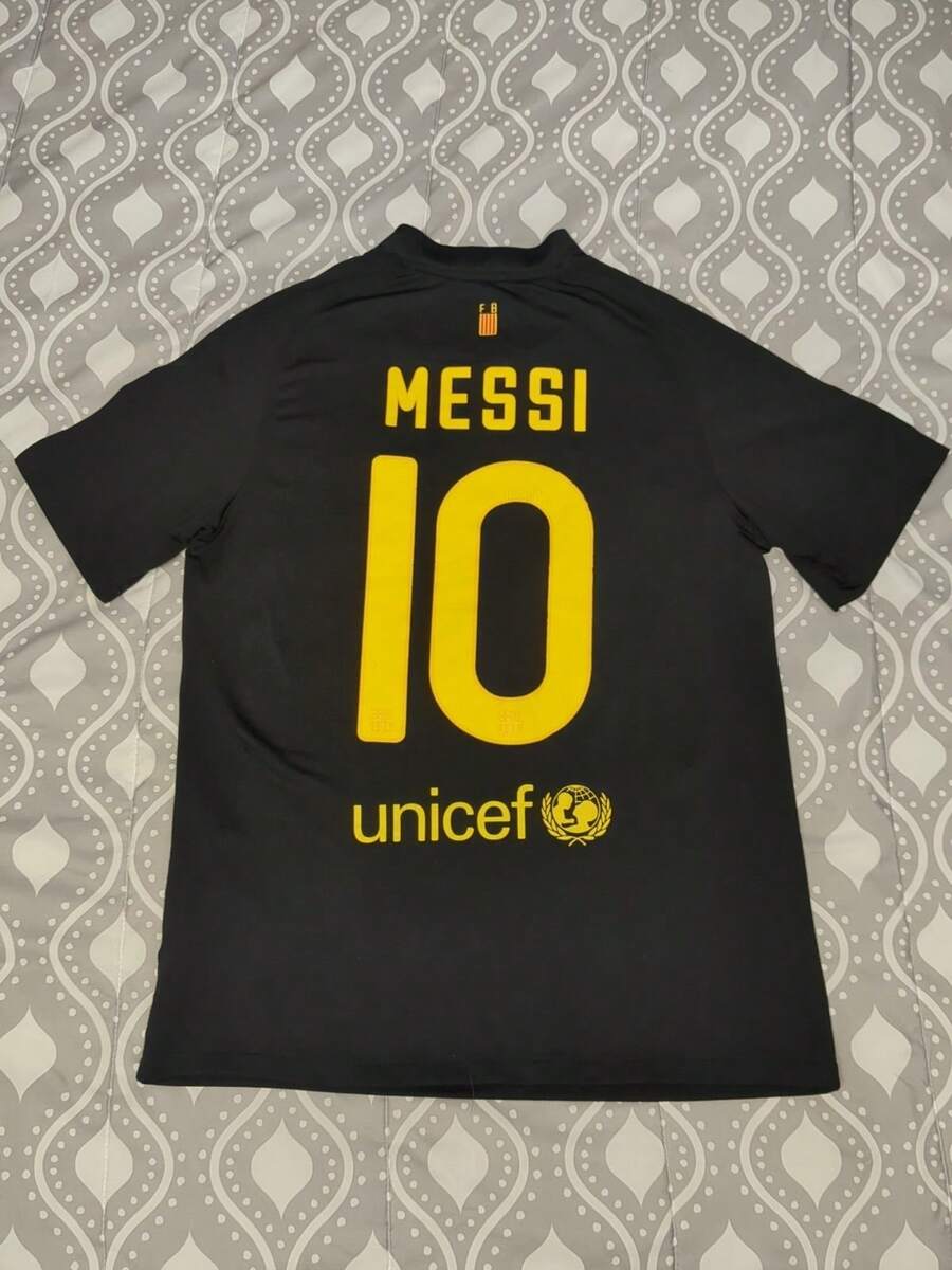 MEN'S FC BARCELONA 2011 2012 LIONELs MESSIs FOOTBALL SOCCER SHIRT JERSEY SIZE S - 黑色 - 查看 1