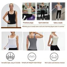 5 Pack Women's Sports Tank Tops, Sleeveless Workout Camisoles, Breathable Moisture Wicking Yoga Tops, Slim Fit Basic Layering Tank For Gym, Running, Daily Wear - 彩色 - 查看 4