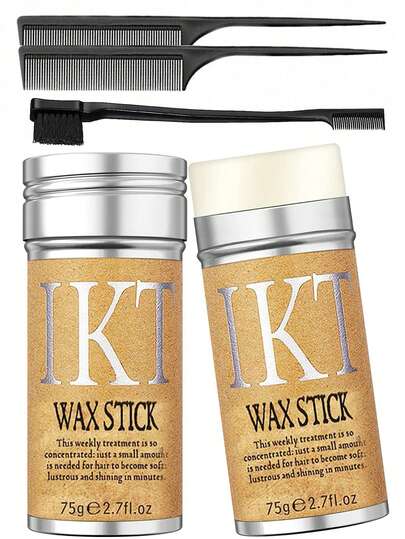 75克/16克发蜡棒，造型发蜡，滋养秀发 - 女士柔顺发蜡棒，防毛躁啫喱，发髻定型发油