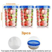 1/3pcs 34/17oz Plastic Food Storage Containers With Rotating Lids, , Reusable Soup Containers With Lids, Leak-Proof/Microwave/Dishwasher - Blue - View 10