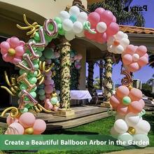 LOVEWE Metal Garden Arch Kit - 2 Sizes Stackable With Base, Ideal For Weddings & Bridal Parties, Black Wide Trellis For Climbing Plants - White - With Base - View 8