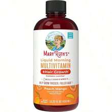MARY RUTH'S Liquid Morning Multivitamin Hair Growth - Includes All 8 B Vitamins Plus Vitamins C, D, A, Etc Delicious Peach Mango Flavor - 1 chai - Xem 12