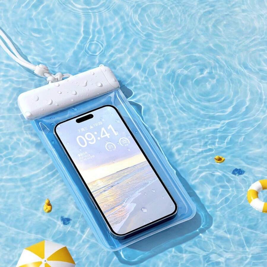 4pcs Waterproof Phone Pouch, Touchscreen Swimming Gear, Transparent Waterproof Phone Case - Multicolor - View 1