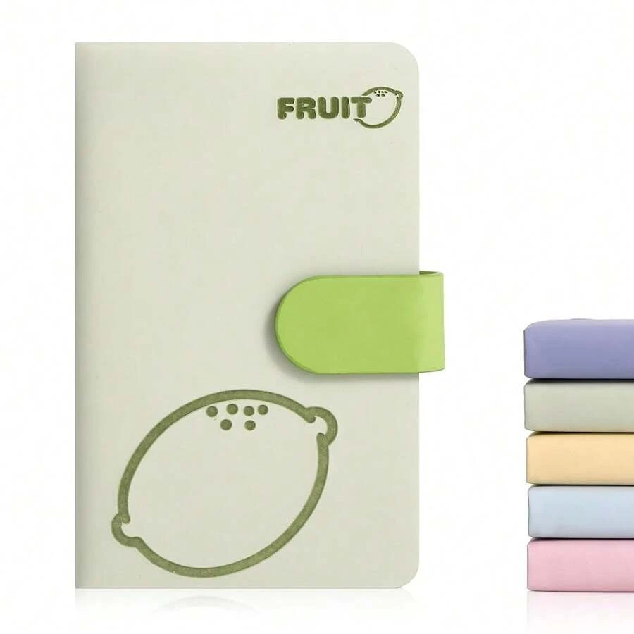 BOBO RABBIT Blank Journal Small Pocket Leather Notebook No Lines For Drawing Plain Sketch Book Cute Cartoon Fruit Lemon Unlined Journal For Travel Work Schoolsss, 200 Pages, 3.7\X5.9\ - 水果綠蓋 - 查看 1