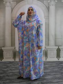 Đầm maxi dài tay in hoa dành cho nữ, chất liệu vải dệt, thích hợp cho kỳ nghỉ xuân. - Nhiều màu - Xem 3