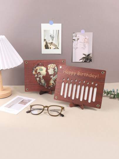 Caixa de madeira vintage com mapa e design recortado a laser - Porta-moedas para aniversários, casamentos e outras ocasiões especiais, estojo artesanal para guardar dinheiro e decorar a casa, organizador de mesa rústico para presentes de Natal, caixa de lembranças personalizada para amigos e familiares.