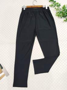 Men's Quick-Drying Stretch Pants - 黑色 - 查看 4