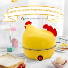 Hervidor De Huevos, Maquina Para Coser Huevos, Vaporera De Huevos,Hervidor De Huevos Con Capacidad De 7 Huevos En Forma De Pollo Vaporizador, Hervidor De Huevos Con Capacidad De 7 Huevos En Forma De Pollo Vaporizador Multifuncional Elotes Calabazas Dumplings Papas - Amarillo - Ver 8