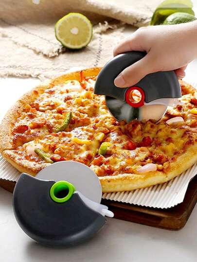 1个滚轮式披萨切割轮，糕点切割轮，派皮压边机，面团切割轮，披萨轮和糕点切割机，多功能手持式披萨面团滚轮和切割轮，用于烘焙，塑料糕点轮装饰