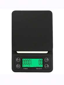 1pc Black High Precision Multi-Function Digital Kitchen Scale, High Accuracy Cooking Scale, Italian Handheld Coffee Scale, Smart Coffee Scale Suitable For Brewing And Drip Coffee, Coffee Scale With Tare Function, LED Display - Multicolor - View 6