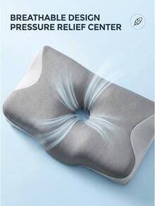 Premium Cooling Gel Memory Foam Pillow – Ventilated Support Pillow For Hot Sleepers, 60-Day Comfort Guarantee - 灰色 - 查看 4