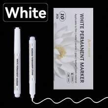 22pcs/Box Acrylic Paint Markers, Gradient Colors (Skin Tone/Gray/Blue/Macaron/Dopamine), And 10pcs 0.7mm Super Fine Tip White Marker Pens, Suitable For Detailed Drawing, Sketching, Writing On Stones, Wood, Metal, Glass, Canvas, Crafts, Quick Drying And Stain Resistant - Sets - View 11