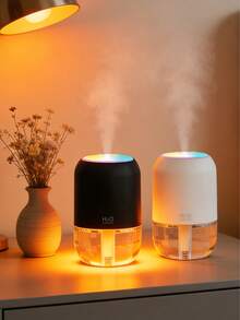 One 200ml Car Spray Humidifier, Household Products Of Bedroom Humidifier, Three Colors Available, With Colorful Atmosphere Light And Night Light Functions, USB Power Supply, Water Free Automatic Power-Off, Touch Control Operation, Silent Operation, Simple Design, Natural Beauty, Small And Easy To Carry - Multicolor - View 2