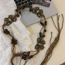 1 chiếc thắt lưng tua rua nhiều lớp phong cách cao bồi miền Tây Bohemian - Phong cách Mỹ Y2K sang trọng cổ điển, được trang trí bằng hạt ngọc lam và tua rua đính hạt, phụ kiện eo thời trang, mộng mơ đậm chất đồng quê, phù hợp cho các lễ hội âm nhạc, kỳ nghỉ, bãi biển và trang phục thường ngày. - Nhiều màu - Xem 19