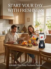 SOKANY SK-185 Multi-Function Blender, 2-In-1, 1.6L Capacity, Combines Food Processor, Coffee/Spice Grinder And Smoothie Blender - Black - View 1