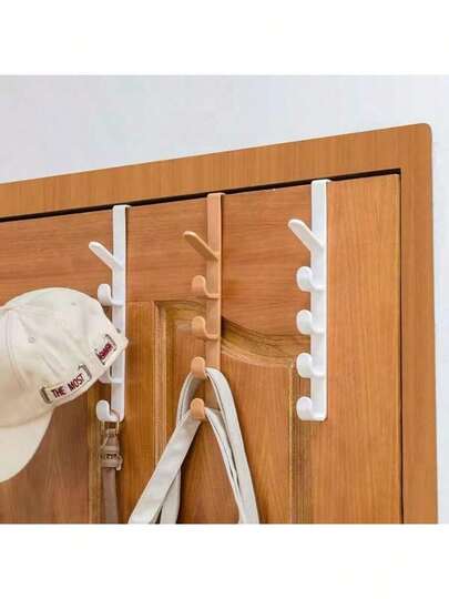 Five Hooks For Attaching To The Support Frame On The Door And For Securing Backpacks, Hats, And Accessories - Multi-Use Clip Set With Durable Construction, Space-Saving Design, And Versatile Mounting Options For Home, Travel, Dorm, And Office Organization, Seamless Compatibility With Various Frames, Bags, And Everyday Gear, Easy Installation, Reusable And Repositionable, Clean, Minimalist Aesthetic