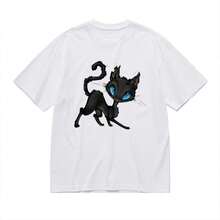 Coraline Print Tee For Plus-Size Women Men T-Shirt, 2026 New Breathable Short Sleeve Crew Neck, Weekend Ready Relaxed Fit Top - 黑色 - 查看 2