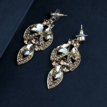 European And American Fashion Elegant Purple Crystal Necklace, Earrings, Exaggerated Choker Jewelry Set - Multicolor - View 9