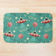 My Kitty Drives A UFO _ Atomic Space Cat _studiotine Bath Mat Bathroom Accessories Carpet Anti Slip Mat - 1PC - View 1