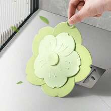 1pc Cherry Blossom Drainage Odor-Proof Silicone Toilet Seal Cover, Insect-Proof Drain Pipe Deodorant Tool, Soft And Fitting, Not Easy To Move, Suitable For Kitchen, Bathroom And Sink, Christmas Gift Decoration Home Bathroom Decor Fall Decor Back To School - 多色的 - 查看 2