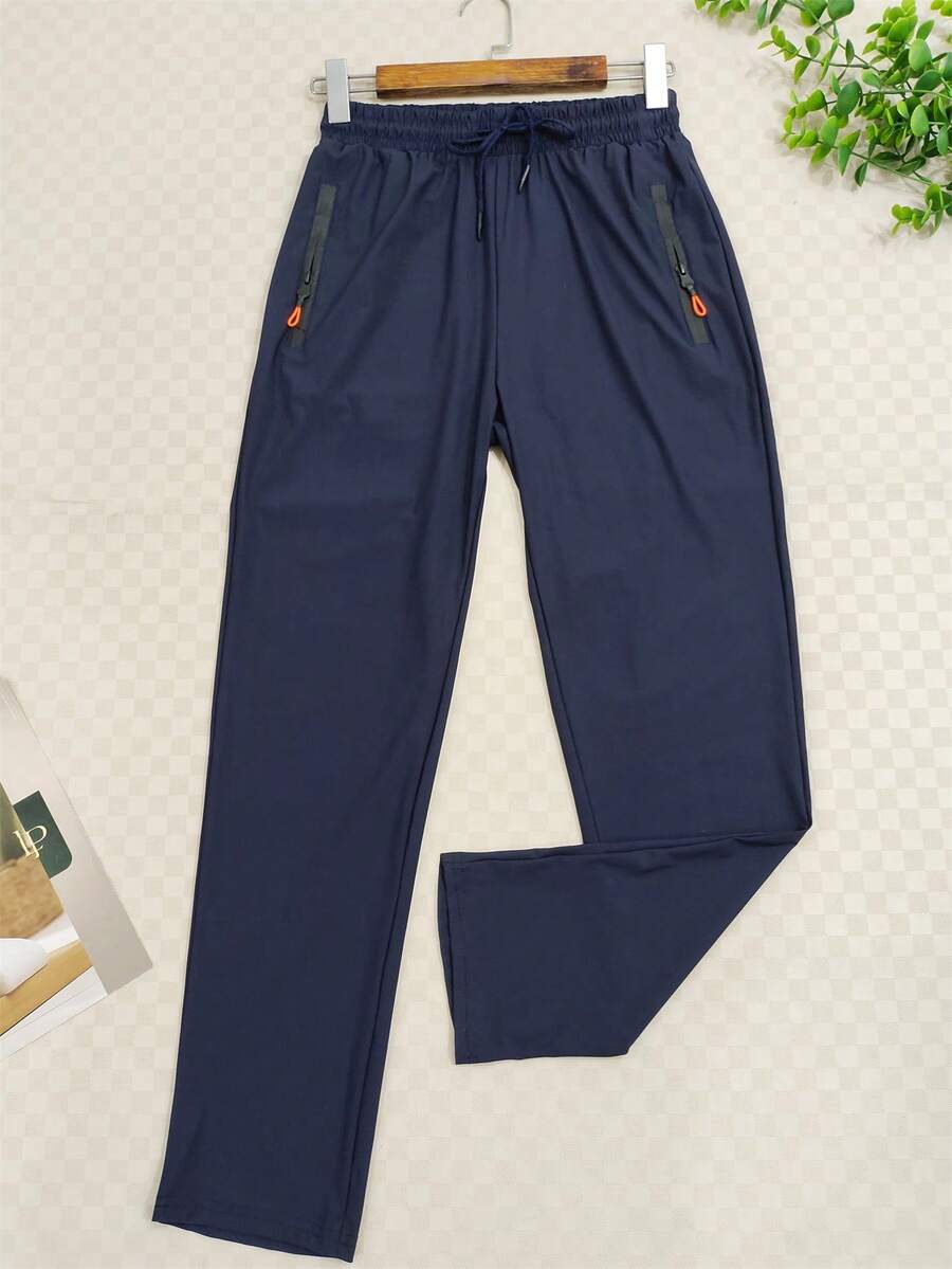 Men's Quick-Drying Stretch Pants - Dark Blue - View 1