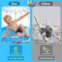 39-Inch Inflatable Water Mat With Sprinkler | Water Play Mat With Spraying Device, Suitable For Children Aged 3-7 | Summer Water Play Toy For Toddlers - Multicolor - View 7