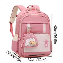 New Cartoon Cute Backpack, Large Capacity Ergonomic Design For Boys And Girls - Red - View 2