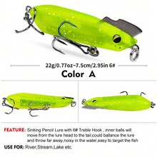 远投慢沉铅笔饵、半粘软胶饵、颤动拟饵、海鲈鱼饵、倾斜嘴鳜鱼饵和鸡冠饵 - 彩色 - 查看 4