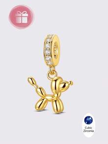 这款原创设计的金色银色吊坠，造型可爱，为您的珠宝收藏增添一抹俏皮吸睛的色彩。吊坠以精湛的工艺完美捕捉了气球狗的经典造型，光滑的抛光曲线随着佩戴者的每一个动作闪耀着迷人的光泽。 - 銀色 - 查看 5