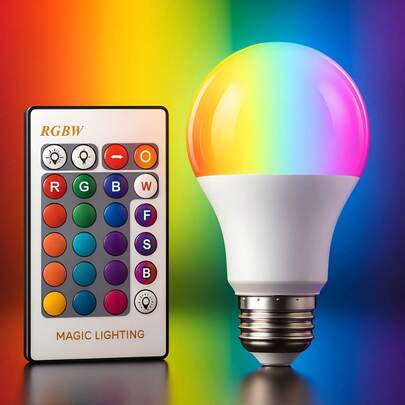 Lâmpada Bulbo Led RGB 5W - 10W Luz Colorida 16 Cores Bivolt Bocal E27 + Controle