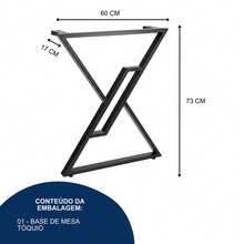 Loja da Isa Tokyo Table Base For Wooden Tabletops Up To 1.80m X 0.90m - màu đen - Xem 4
