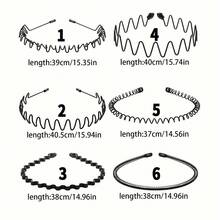 Unisex Wave Hairband Metal Hairband Ordinary Headwear Hair Accessories, An Ideal Gift Choice For Women And Men - 2 - 查看 2