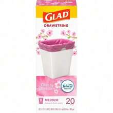 Glad Drawstring Medium Scented Trash Bags, 8 Gallon, Fresh Linen Scented, Leakproof & Tear-Resistant, 20 Count - Convenient And Durable Waste Disposal For Kitchen, Bathroom, And Household Use, Perfect For Daily Cleaning And Odor Control - 1 - Xem 7