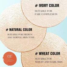 Polvo compacto translúcido - Polvo suelto - Polvo fijador mate - Polvo fijador resistente al agua de larga duración - Polvo controlador de grasa con borla de cobertura total - Multicolor - Ver 11