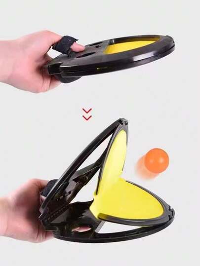 3pcs Toss Game Set - Outdoor Game 1 Paddle And 2 Balls, Beach Game Set Playground Backyard Catch Ball Outdoor Sports Ping Pong (Refer To The 9th Image For Actual Product)