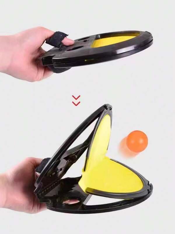 Set de 3 piezas de juego de lanzamiento - Juego de exterior 1 paleta y 2 pelotas, Juego de playa Set de juego de atrapar pelotas en el patio trasero Deportes al aire libre Ping Pong (Consulte la imagen 9 para ver el producto real)