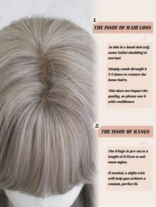 NAMM 28英寸蓝色超长波浪假发，女士款，蓬松波浪卷发带刘海，全机织合成纤维假发，适合日常办公、音乐节派对、角色扮演等场合佩戴 - 樱花庆典魅力派对街头风摄影 - 女孩礼物假发配件 - 淡紫色 - 查看 7