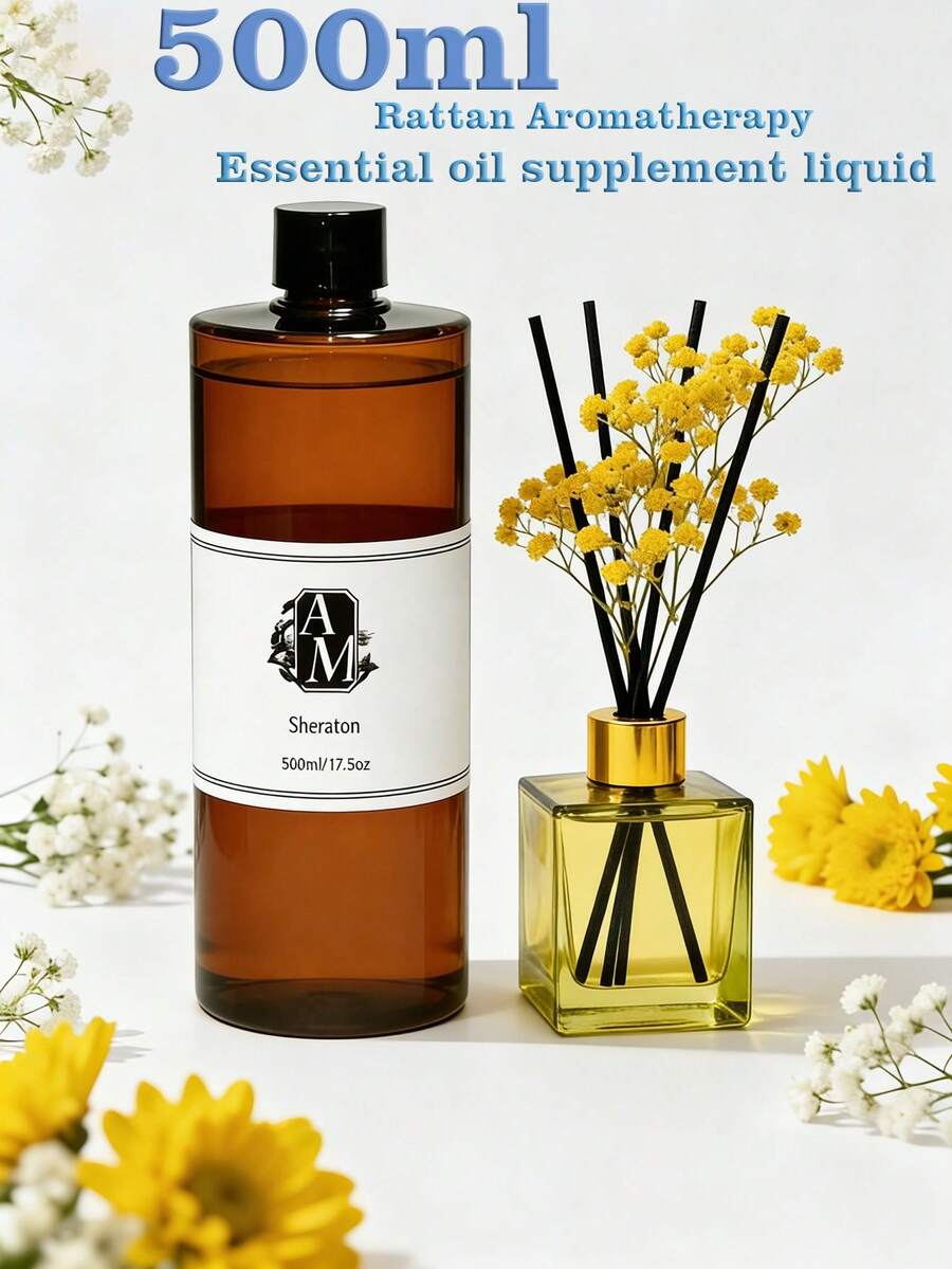 500ml Fragrance Essential Oil, Water-Based Aroma Refill Liquid, Flameless Aroma Refill, 28% Fragrance Concentration (Most Market Products Are 2%-6%), Suitable For Reed Diffusers, Aroma Diffusers, Aroma Diffuser Machines, Ultrasonic Aroma Diffusers - 500ml - View 1