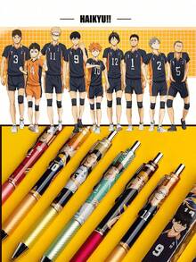 Crunchyroll 1支排球少年！！官方授权0.5mm黑色墨水圆珠笔，盲盒包装，随机动漫角色，握感舒适，适合送给家人和朋友 - 多色的 - 查看 5