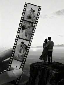 1pc/3pcs/6pcs Customized Photo Strips, Personalized Photo Booth Strips, Movie Strips, Customized Photo Booth Printing, Personalized Photo Booth Printing, Wedding Photo Booth Cards, Photo Booth Strip Frames, Small Gift Preserving Memories, Suitable For Anniversary, Mother's Day, Birthday, Wedding - Multicolor - View 6