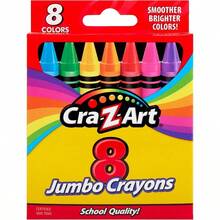 8ct Jumbo Crayons, Back To School Essential Ages 3 And - Assorted - View 1