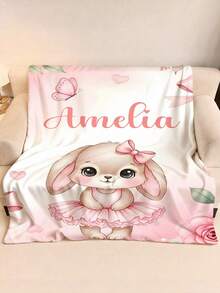1pc Customized Photo Blanket, DIY Text Pattern Memorial Throw Blanket, Lightweight Baby Newborn Blanket Made Of Soft Minky Fabric - Multicolor - View 9