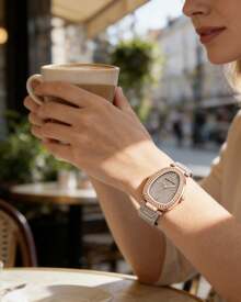 Anne Klein Women's Black Ceramic Bracelet Watch Slim Analog Quartz Watch for Women with Crystal Oval Glossy Black Dial,Ladies' Elegant Wrist Watch with Adjustable Bracelet - 玫瑰金 - 查看 4