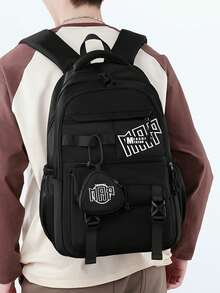 New Casual Utility Backpack, College Student Laptop Bag, Korean Style Middle School Backpack - A - View 9