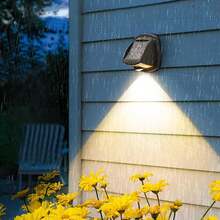 1pc LED 3-Color Solar Outdoor Light With 3-Level Dimming Function, Suitable For Porch, Backyard, Fence And Garden Decor Wall Lamp - 太陽能燈 - 查看 7