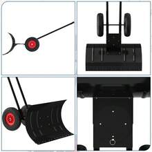 Yiwa 30"/40" Snow Shovel With Wheels, Heavy Duty Carbon Steel Snow Plow, Adjustable Blade Angle & Ergonomic Handle For Driveway And Sidewalk - 39.37"x16.54"(100x42cm) - View 7