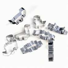 Molde para galletas con forma de dinosaurio, molde de galletas de dinosaurio de metal de acero inoxidable divertido, molde para panqueques con forma de dinosaurio para niños, regalos para el Día de la Madre, artículos para mamá, suministros de repostería - Plateado - Ver 2