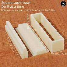 1pc Sushi Making Kit, DIY Shou Driver, Japanese Sushi Roll Machine Rice Mold, Bento Accessories, Household Kitchen Tools - Multicolor - View 11