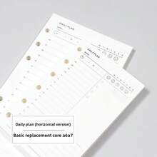 40张A6/A7尺寸的每日计划表替换页，包括待办事项清单、时间线、日期戳、就寝/起床时间、工作日标签、心情涂色、反思等功能。 - 黑與白 - 查看 3